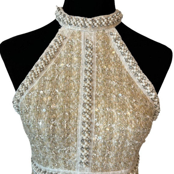 Stunning Beaded Sequin Tweed Dress Small - Picture 2 of 9